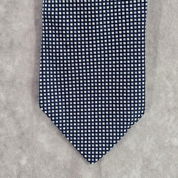 Tommy Hilfiger Blue Foulard Geometric 100% Silk Mens Neck Tie NWOT - Picture 1 of 6